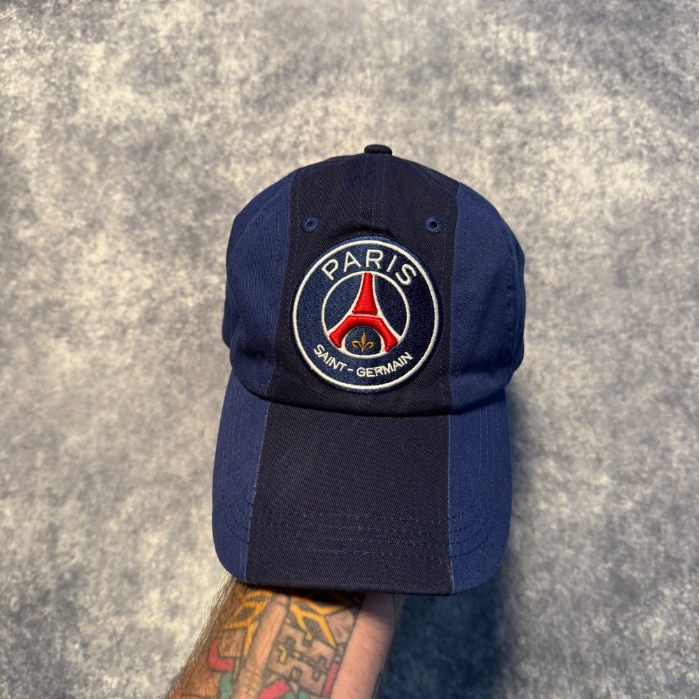 PSG Paris Saint-Germain Soccer Hat Navy Blue Adjustable Strapback Baseball Cap